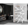 Mexen Kioto perete de duș Walk-in 120 x 200 cm, undă albă 8 mm, aur roz - 800-120-101-60-97