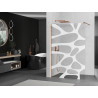 Mexen Kioto Walk-in zuhanyfal 120 x 200 cm, fehér hullám 8 mm, rózsaarany - 800-120-101-60-97