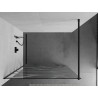 Mexen Kioto Walk-in zuhanyfal 90 x 200 cm, fehér hullám 8 mm, fekete - 800-090-101-70-97