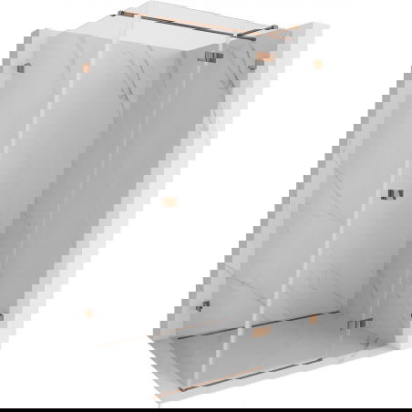 Mexen Lunar T cabină de duș cu deschidere dreaptă 140 x 120 cm, transparent, aur roz - 834T-140-120-60-00-P