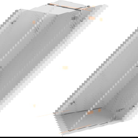 Mexen Lunar T cabină de duș batantă dreapta 120 x 120 cm, transparent, cupru periat - 834T-120-120-65-00-P