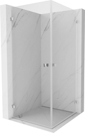 Mexen Lunar-B Duo cabină de duș batantă 80 x 80 cm, transparent, crom - 832-080L-080P-01-00