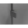 Mexen Lunar T cabina de duș batantă dreapta 110 x 80 cm, transparentă, gri armat periat - 834T-110-080-66-00-P