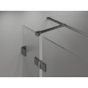 Mexen Lunar T jobbra nyíló zuhanykabin 115 x 90 cm, áttetsző, szálcsiszolt gun gray - 834T-115-090-66-00-P