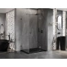 Mexen Lunar T jobbra nyíló zuhanykabin 115 x 90 cm, áttetsző, szálcsiszolt gun gray - 834T-115-090-66-00-P