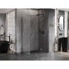Mexen Lunar T jobbra nyíló zuhanykabin 115 x 90 cm, áttetsző, szálcsiszolt gun gray - 834T-115-090-66-00-P