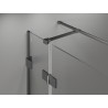Mexen Lunar T jobbra nyíló zuhanykabin 115 x 100 cm, átlátszó, gun gray kefélt - 834T-115-100-66-00-P
