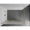 Mexen Kioto+ zuhanyfal polccal Walk-in 90 x 200 cm, fagyott, arany - 800-090-121-50-30