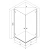Cabină de duș batantă Mexen Lunar-B Duo 70 x 70 cm, transparentă, crom - 832-070L-070P-01-00