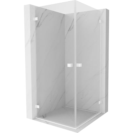 Mexen Lunar-B Duo cabină de duș pivotantă 70 x 70 cm, transparent, albă - 832-070L-070P-20-00