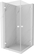 Mexen Lunar-B Duo cabină de duș batantă 70 x 70 cm, transparent, albă - 832-070L-070P-20-00