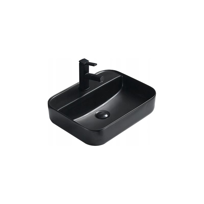 Mexen Alba lavoar pe blat 50 x 40 cm, negru mat - 21955085