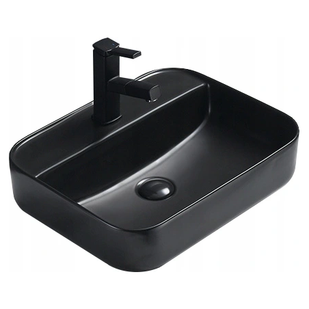 Mexen Alba lavoar pe blat 50 x 40 cm, negru mat - 21955085
