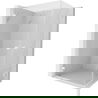 Mexen Lunar-B Duo cabină de duș cu uși batante 80 x 70 cm, transparent, albă - 832-080L-070P-20-00