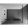 Mexen Kioto+ Walk-in zuhanyfal polccal 80 x 200 cm, átlátszó, fekete - 800-080-121-70-00