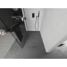 Mexen Kioto+ zuhanyfal polccal Walk-in 90 x 200 cm, átlátszó, fekete - 800-090-121-70-00