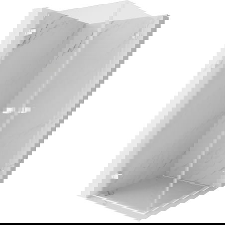 Mexen Lunar-B Duo cabină de duș cu uși batante 90 x 90 cm, transparent, alb - 832-090L-090P-20-00