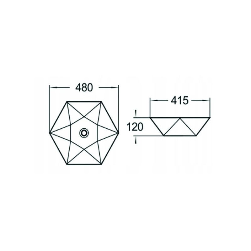 Mexen Mery asztali mosdókagyló 48 x 41 cm, fehér - 21984800