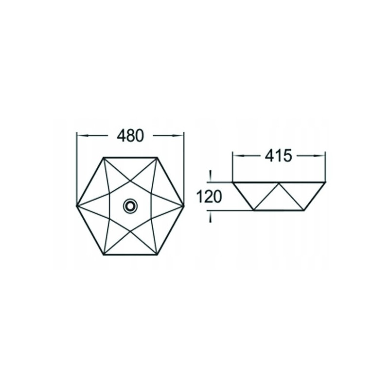 Mexen Mery chiuvetă de baie pe blat 48 x 41 cm, albă - 21984800