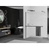 Mexen Kioto+ zuhanyfal polccal Walk-in 70 x 200 cm, fagyott, fekete - 800-070-121-70-30