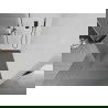 Mexen Kioto+ perete de duș cu raft și cuier 70 x 200 cm, Înghețat 8 mm, Neagră - 800-070-121-70-30