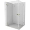 Mexen Lunar-B Duo cabină de duș pivotantă 90 x 70 cm, transparentă, aurie - 832-090L-070P-50-00
