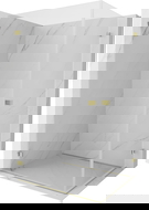 Mexen Lunar-B Duo cabină de duș cu ușă batantă 95 x 70 cm, transparent, auriu - 832-095L-070P-50-00