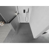 Mexen Kioto+ zuhanyfal polccal Walk-in 110 x 200 cm, fagyott, fekete - 800-110-121-70-30