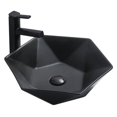 Mexen Mery lavoar pe blat 48 x 41 cm, negru mat - 21984885