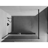 Mexen Kioto+ Walk-in zuhanyfal polccal, 80 x 200 cm, átlátszó/frost, fekete - 800-080-121-70-35