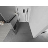 Mexen Kioto+ zuhanyfal polccal Walk-in 90 x 200 cm, átlátszó/homokfúvott, fekete - 800-090-121-70-35