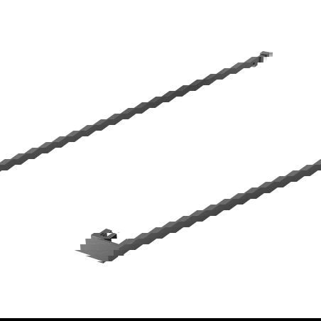 Mexen törölközőtartó zuhanyfalra, gun grey csiszolt - 800-06-66