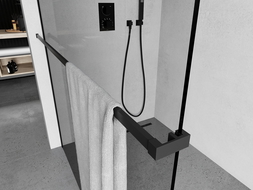 Mexen törölközőtartó korlát zuhanyfalhoz, fekete - 800-06-70