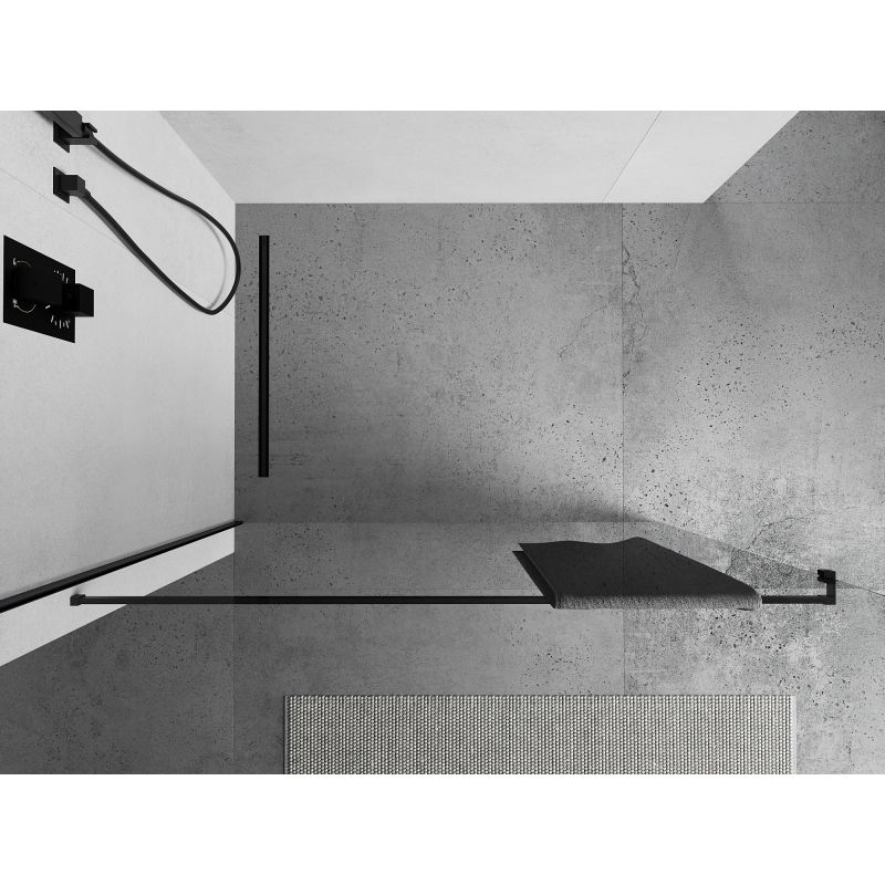 Mexen bară pentru prosoape pentru peretele dușului, negru - 800-06-70