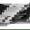 Mexen Kioto+ perete de duș cu raft Walk-in 100 x 200 cm, transparent/mat, negru - 800-100-121-70-35