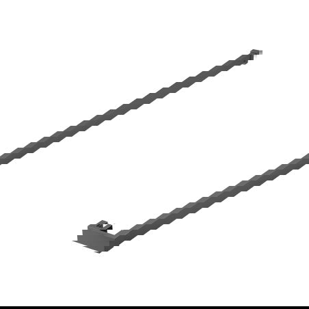 Mexen törölközőtartó a zuhanyfalhoz, gun metal - 800-06-95