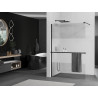 Mexen Kioto+ zuhanyfal polccal Walk-in 120 x 200 cm, átlátszó/jégvirág, fekete - 800-120-121-70-35