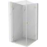 Mexen Lunar-B Duo cabină de duș cu uși batante 95 x 95 cm, transparent, auriu periat - 832-095L-095P-55-00