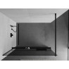 Mexen Kioto+ perete de duș cu raft Walk-in 120 x 200 cm, grafit, negru - 800-120-121-70-40