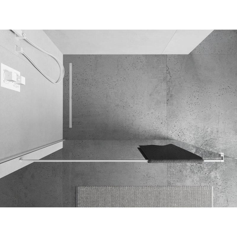 Mexen Uni-R bară pentru prosoape pentru peretele cabinei de duș, albă - 800-06-20
