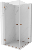 Mexen Lunar-B Duo cabină de duș cu deschidere de 85 x 85 cm, transparent, aur roz - 832-085L-085P-60-00