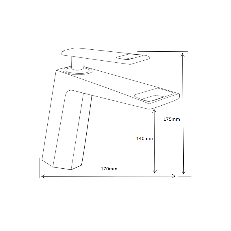 Mexen Topaz mosdó csaptelep, króm - 73900-00