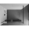 Mexen Kioto+ perete de duș cu poliță Walk-in 80 x 200 cm, oglindă, negru - 800-080-121-70-50