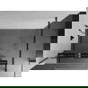 Mexen Kioto+ perete de duș cu raft și cuier 120 x 200 cm, Oglindă 8 mm, Neagră - 800-120-121-70-50