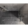 Cabină de duș Mexen Lunar T cu ușă rabatabilă dreapta 120 x 110 cm, transparentă, neagră - 834T-120-110-70-00-P