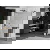 Mexen Kioto+ zuhanyfal polccal Walk-in 90 x 200 cm, fekete keret, fekete - 800-090-121-70-70