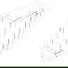 Cabină de duș Mexen Lunar T cu deschidere dreapta 140 x 70 cm, transparentă, gun metal - 834T-140-070-95-00-P