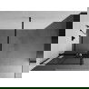 Mexen Kioto+ perete de duș cu raft și cuier 70 x 200 cm, transparent/Model negru 8 mm, Neagră - 800-070-121-70-77