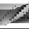 Mexen Kioto+ perete de duș cu raft și cuier 120 x 200 cm, transparent/Model negru 8 mm, Neagră - 800-120-121-70-77