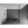 Mexen Kioto+ perete de duș cu raft Walk-in 120 x 200 cm, grilaj negru, negru - 800-120-121-70-77